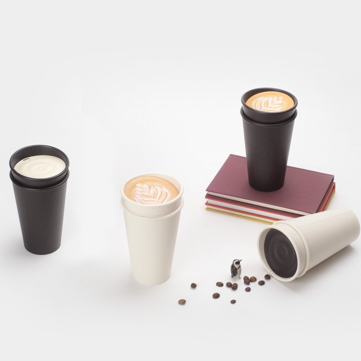 ''Take Out'' Biomasse Kaffekrus-Naturlig Hvid 350ml