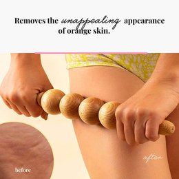 Ball Holz Cellulite Massage Roller Lymphdrainage Massagegerät Maderotherapie