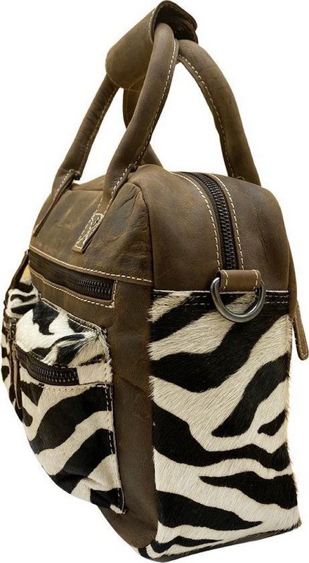 Brown Zebra Tas - Crossbody Ladies Bag im Cowboybag -Stil (Westsbag)