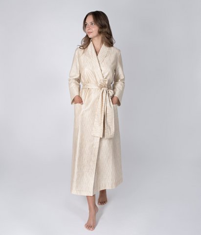 Klasikinis Satino Chalatas Twist Gold