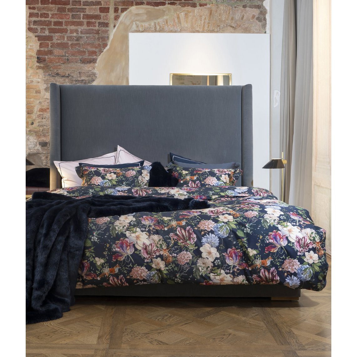 Beddengoedset Magic Garden Donkerblauw