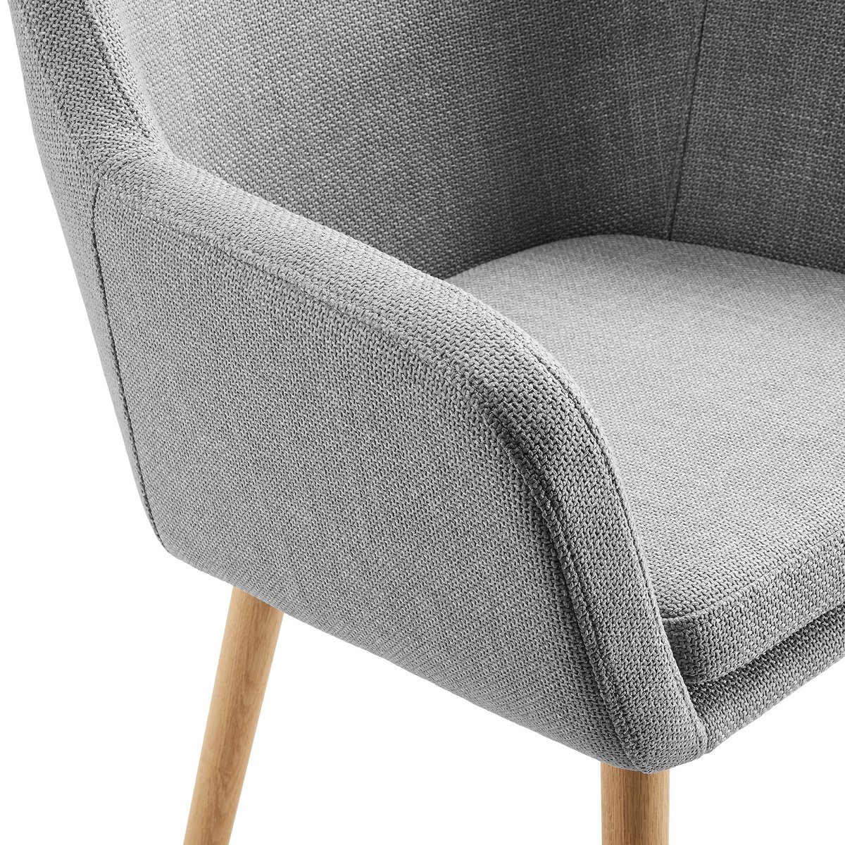 Fauteuil tissu structurel gris clair