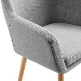 Armchair structural fabric light gray