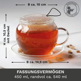 Creano Jumbo XXL Glas-Teetasse firmy Henkel