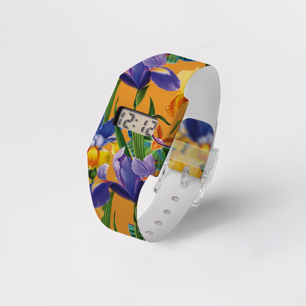 ​ PETITE ORCHID Pappwatch / Paperlike Watch / Digitale Armbanduhr aus Tyvek®