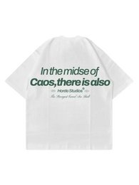 T-Shirt Caos 200gr Boxy Fit Oversize Cotone Made in Italy
