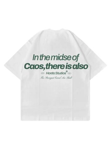 T-Shirt Caos 200gr Boxy Fit Oversize Cotone Made in Italy