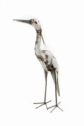 ZIMBA-ARTS METALEN GROTE EFFEN WITTE REIGER