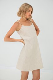 COAST – Ärmelloses Unterkleid aus Leinen mit Taschen