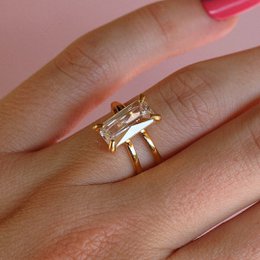 Ivanka - Baguette Crystal Ring Band
