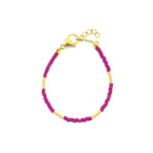 Burgundy gold bracelet