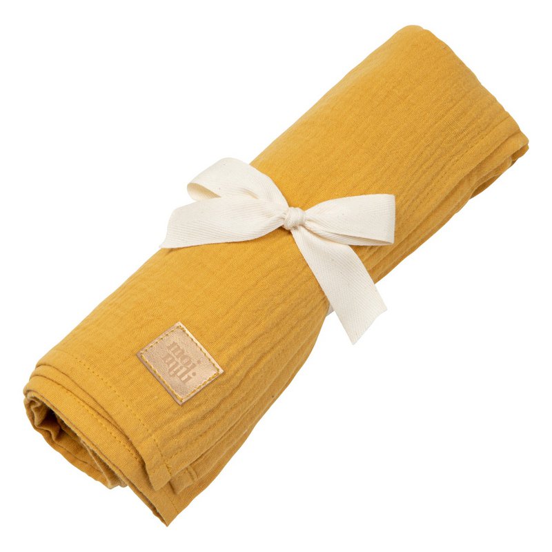 Manta muselina bebé "Ocre"