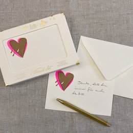 Notecard Set / Riso Printing / Heart / Sustainable