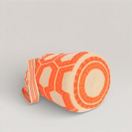 Geometric round tote L | Watermelon