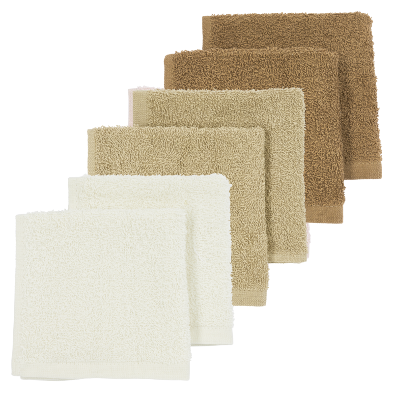 Toallería en la boca Terry Terry Off White/Sand/Toffee 30x30cm - 6 -Calón