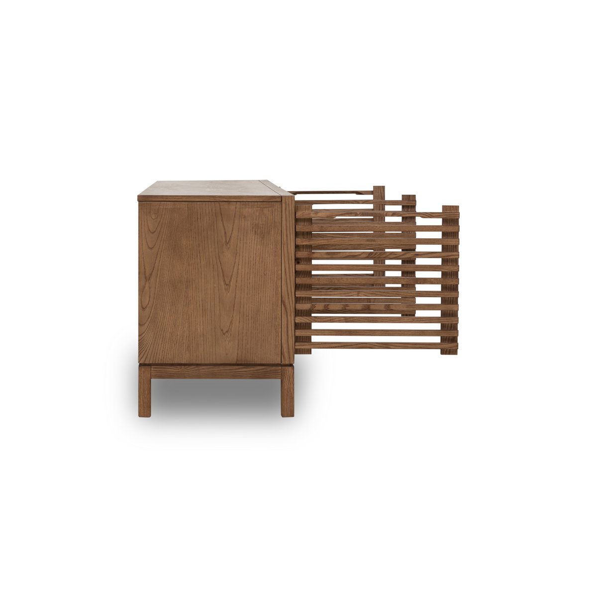 Tanner Four Door Ash Wood Media Console in Roux