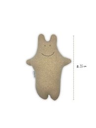 Baby Hippo knuffel - Vintage wollen deken - Bruin Beige