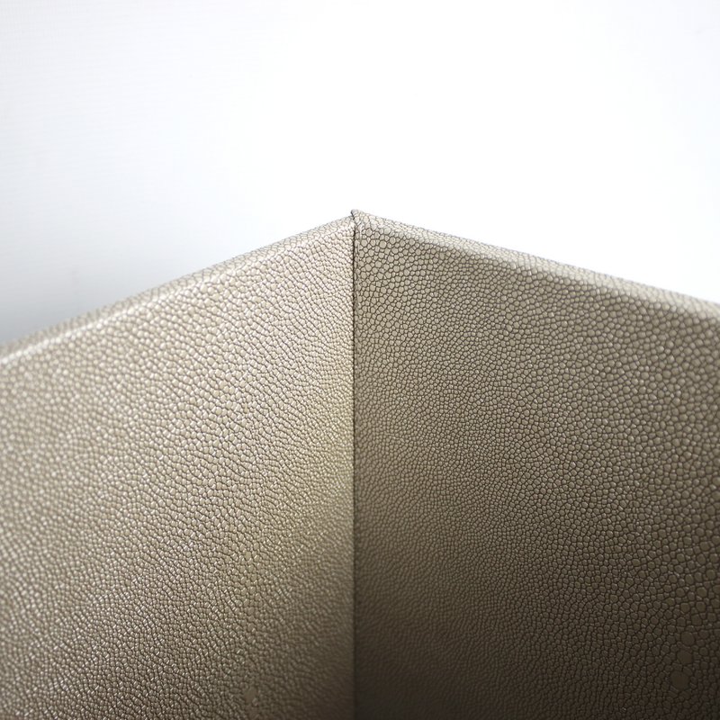 Waschin cesto di raggi angolari beige cestino in pelle sintetica