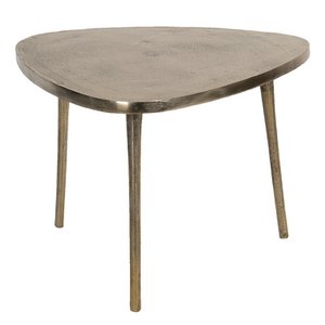 Coffee table 77x77x54 cm Gold -colored aluminum side table