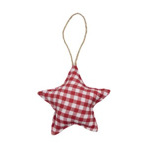 Pendant cotton star red 16cm