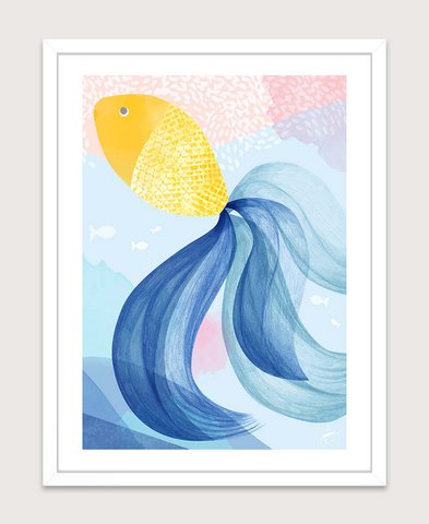 Poster - Blauer Schwanz