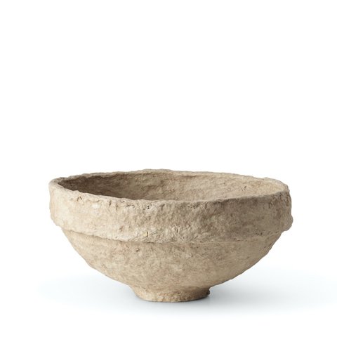 SUSTAIN Sculpturale schaal, groot zand