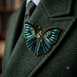 Brooch Midnight Butterfly