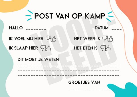 Kampkaartjes 'Retro Swirls' | set van 8