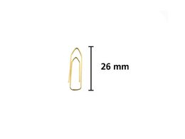 Clips Kangaro 26 mm angular caja de plástico 125 piezas latón