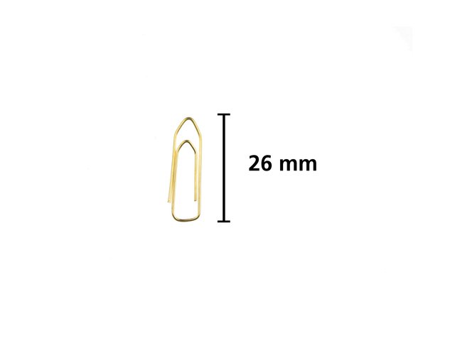 Clips Kangaro 26 mm angular caja de plástico 125 piezas latón