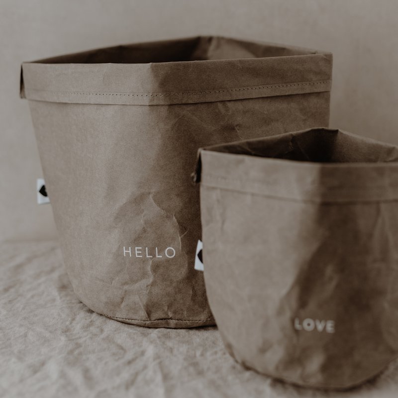 Paperbag sæt med 2 Hello Love (PU = 6 sæt)