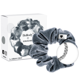 Samt-Scrunchie Grau - Bellody® (1 Stück - Urban Gray)