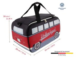 Volkswagen VW T1 Bus Bolsa Nevera (25 l) - Rojo y Negro