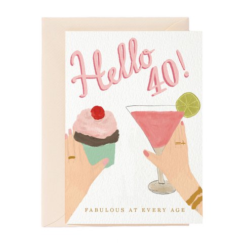 Hallo 40! Wenskaart