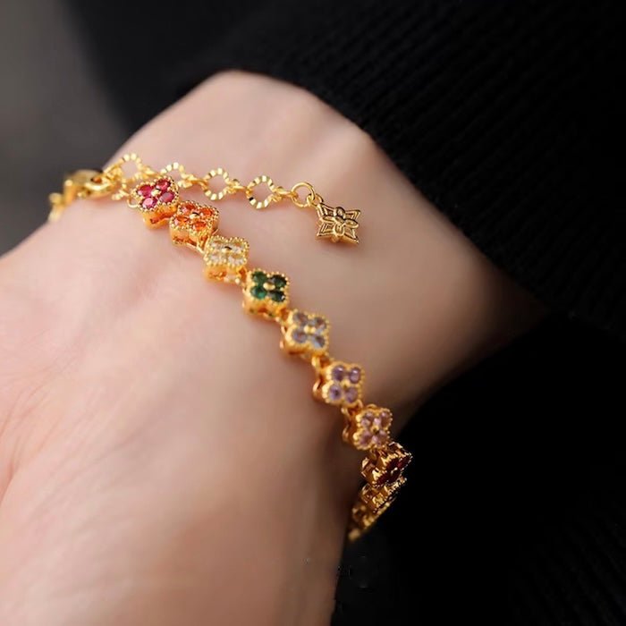 Bracelet en cristal de trèfle kaléidoscope