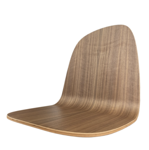 Walnut finish floor chair