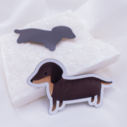 Magnete da frigorifero per cane bassotto, razza di cane, regalo di compleanno per amante dei cani