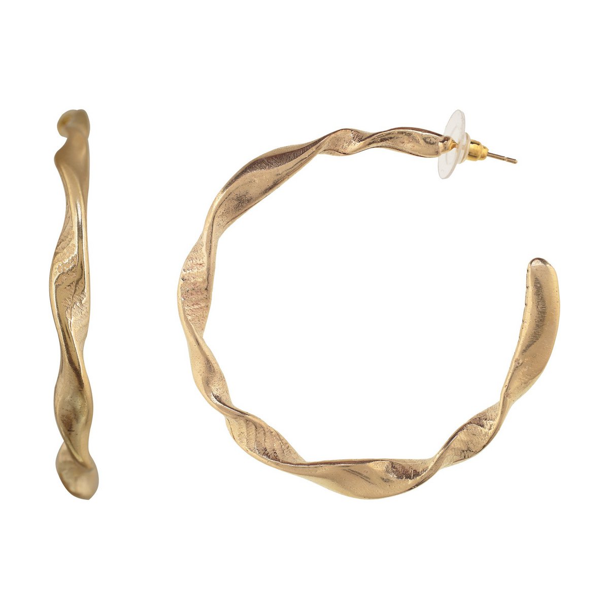 Gouden spiraalvormige hoepel