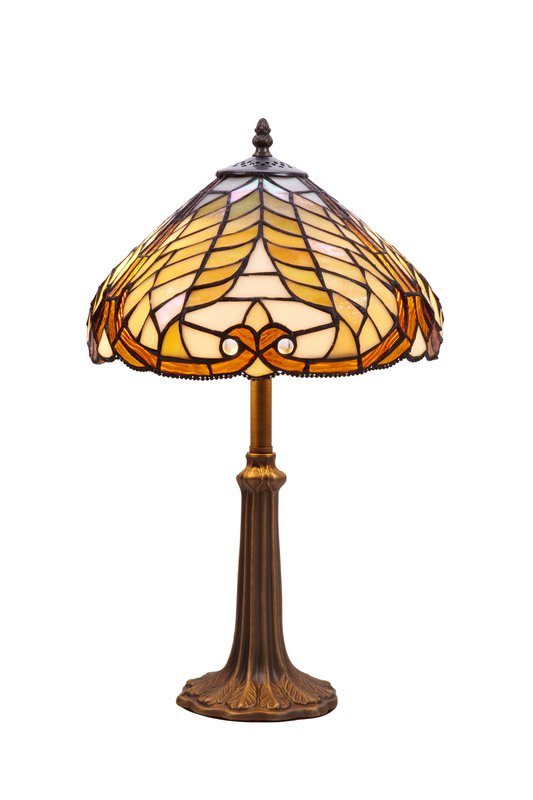 Rubber base table lamp with Tiffany lampshade diameter 30 cm Dalí Series LG238600P