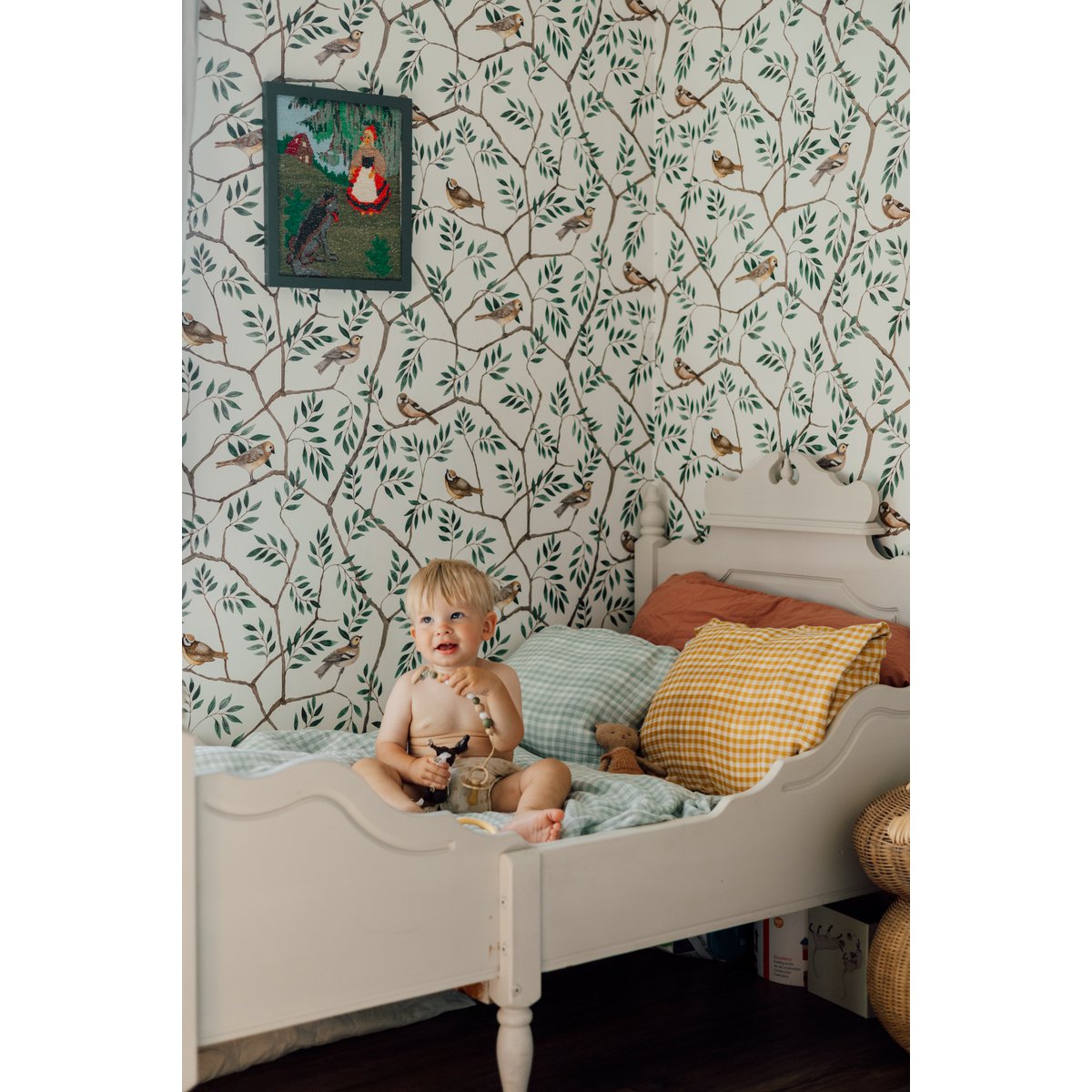 TISU children's duvet cover & pillowcase, Light Mint Gingham