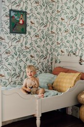 Copripiumino e federa per bambini TISU, Light Mint Gingham