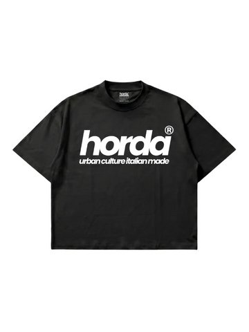 T-shirt Nera Oversize Boxy Fit 200gsm | Horda® Urban Culture Italian Made