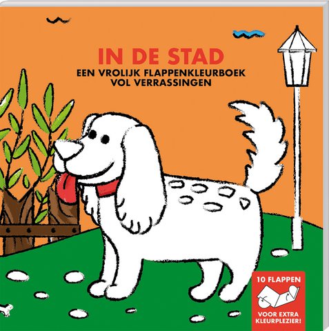 Coloring book with flaps - In the city