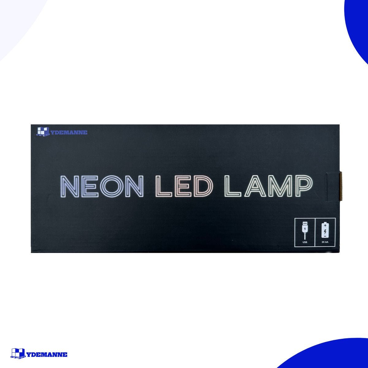 Neonlampe - Blitzblau - USB oder Batterien - 34 x 13 cm
