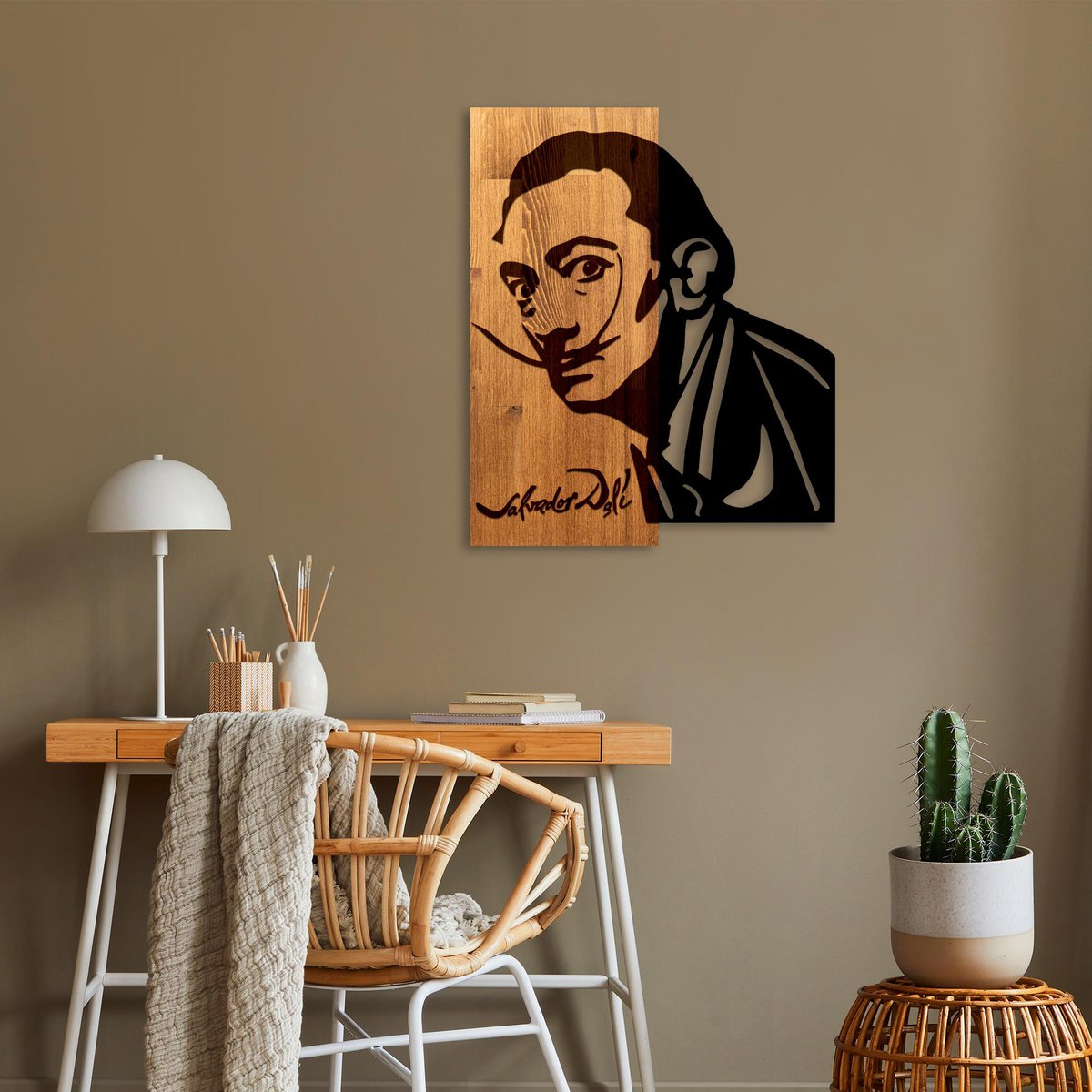 MA-469 Painting da parete in metallo in legno