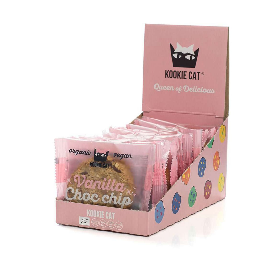 Vanilla and choc chip Cookie, organic, Kookie Cat, 50g