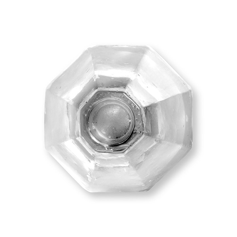 Candle Holder Diamond Shape Glass Clear 9x8cm