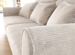 ASTRID 4-seater sofa/sofa bed Corduroy Cream removable & washable covers