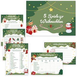 Jeux de Noël - motif "Vert Sapin"