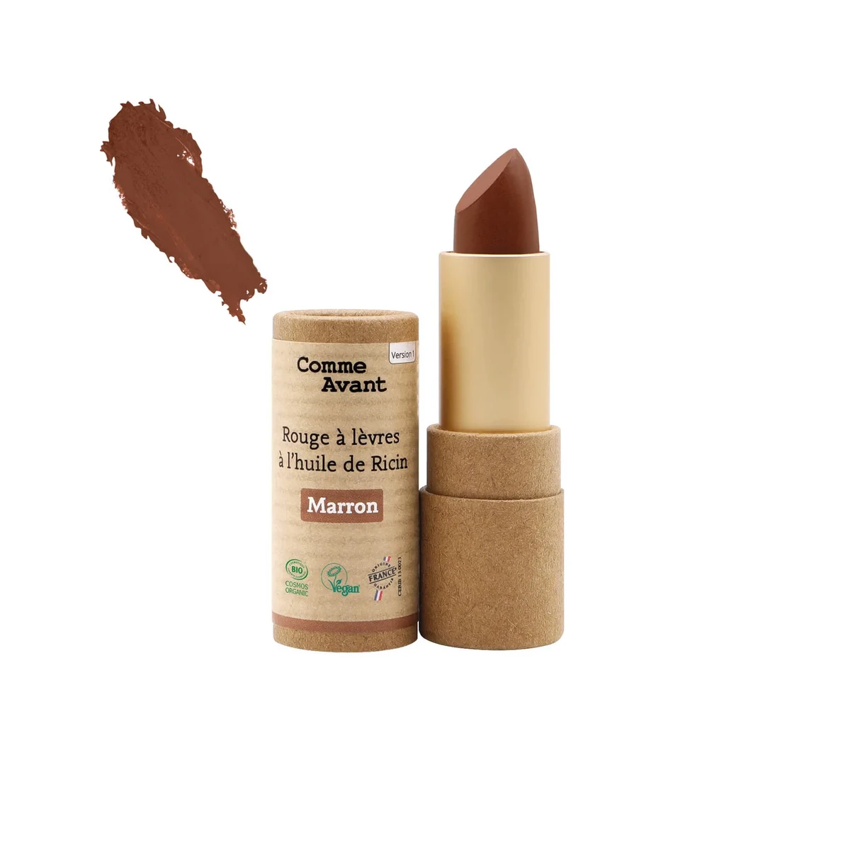 Organic lipstick with castor oil